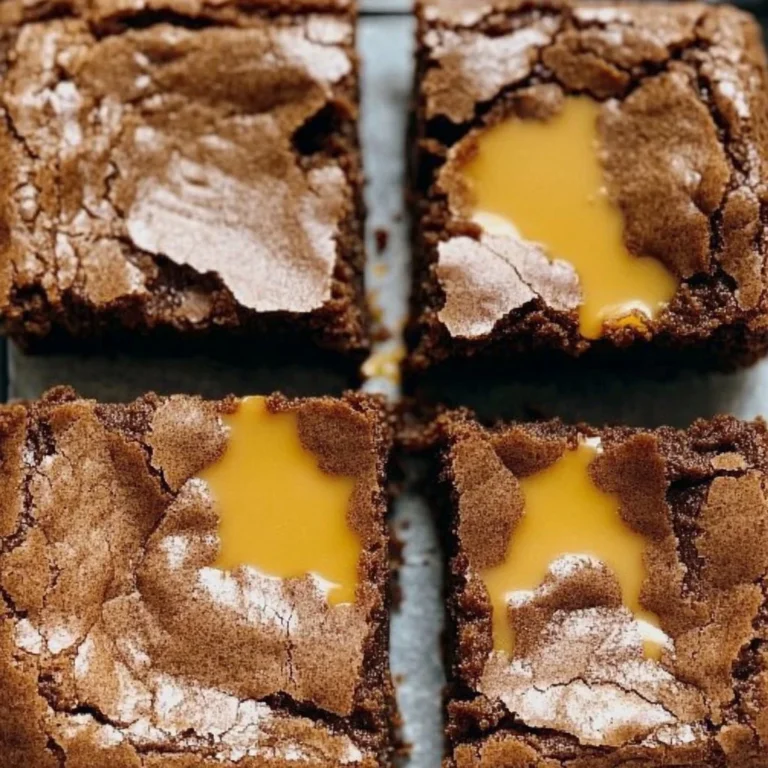 Delicious homemade caramel brownies with a rich chocolate base and caramel drizzle.