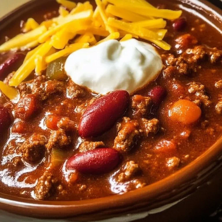 Delicious homemade copycat Wendy's chili in a bowl with toppings