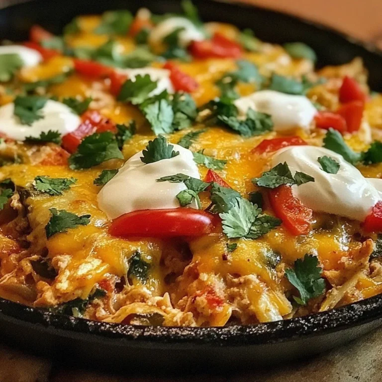 Delicious Fajita Chicken Casserole with colorful peppers and cheese