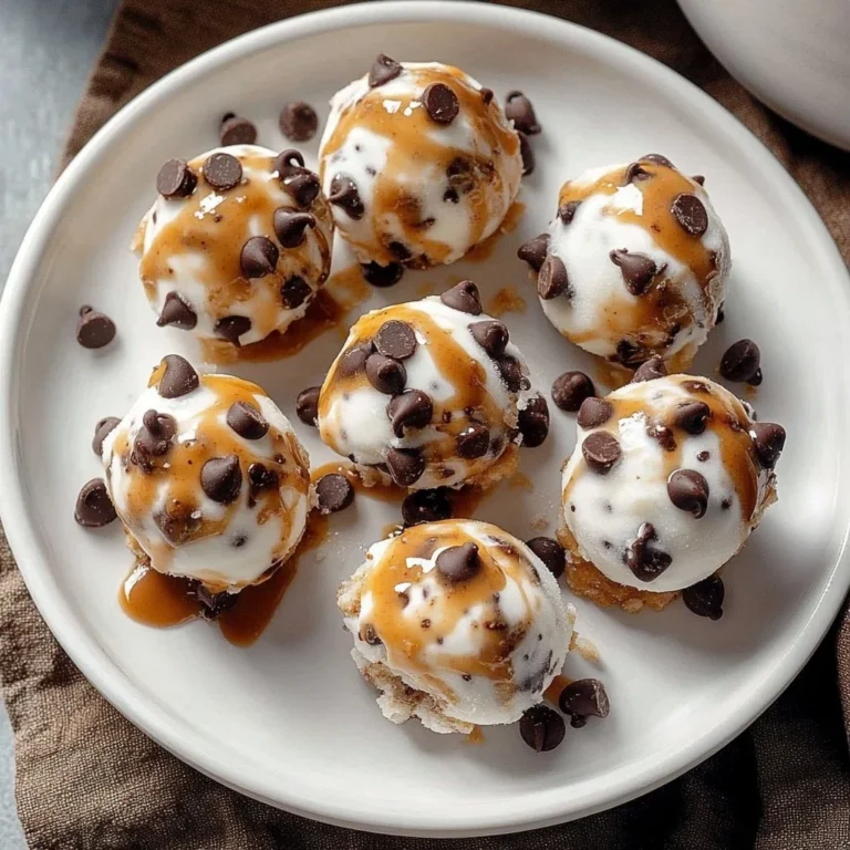 Frozen Greek yogurt bites with peanut butter and chocolate chips