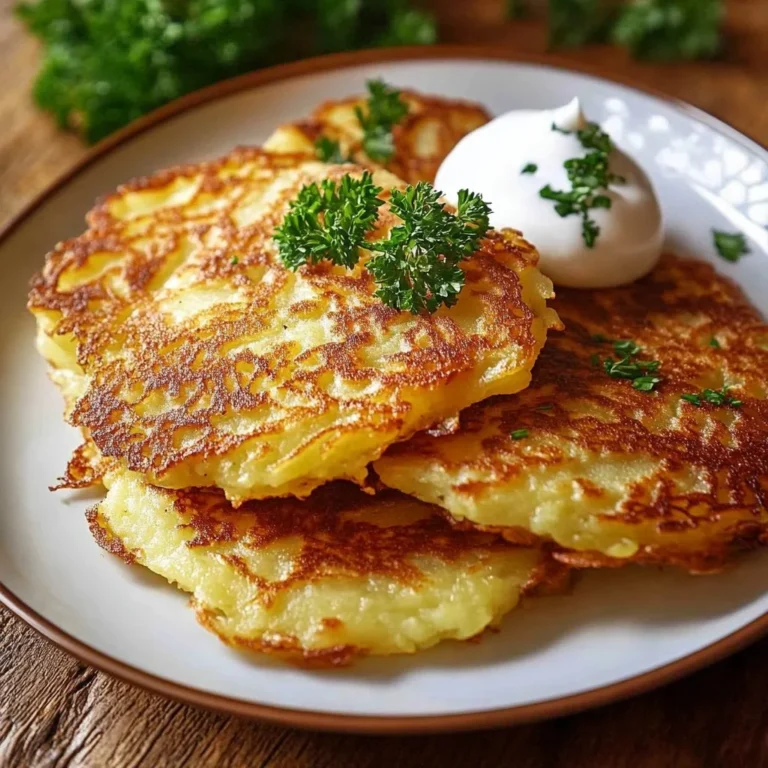 Delicious German potato pancakes served with apple sauce