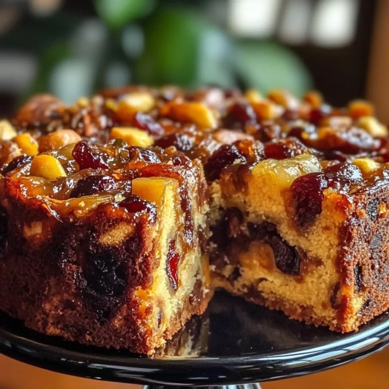 Heavenly Moist Fruitcake with vibrant fruits and rich texture, perfect for festive celebrations.