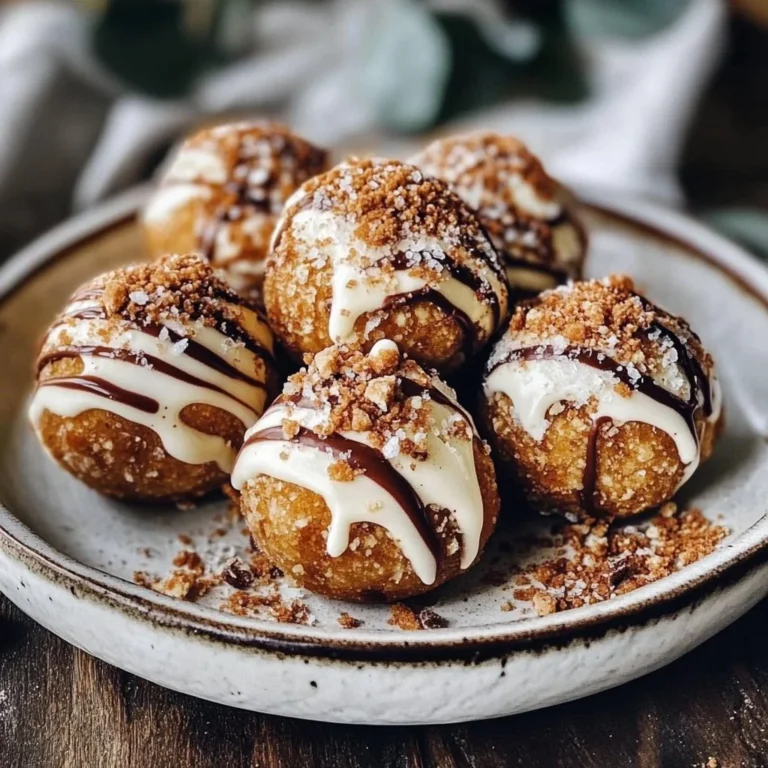 Delicious no-bake pumpkin cheesecake balls on a plate for a fall dessert.