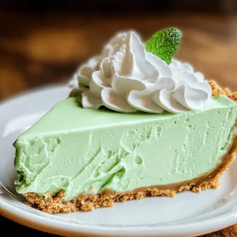 Delicious Shamrock Shake Pie served for St. Patrick's Day dessert