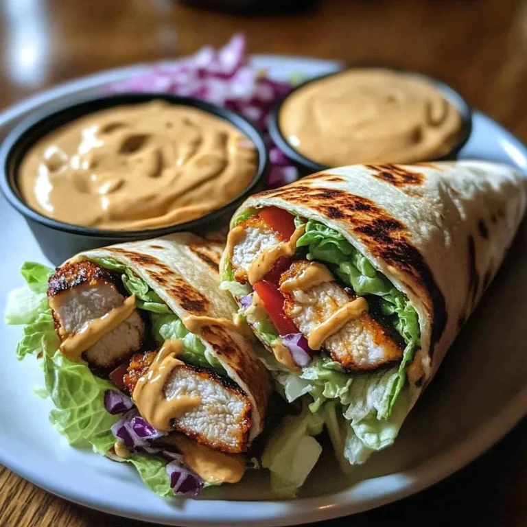 Spicy grilled chicken wrap with chipotle mayo and fresh ingredients
