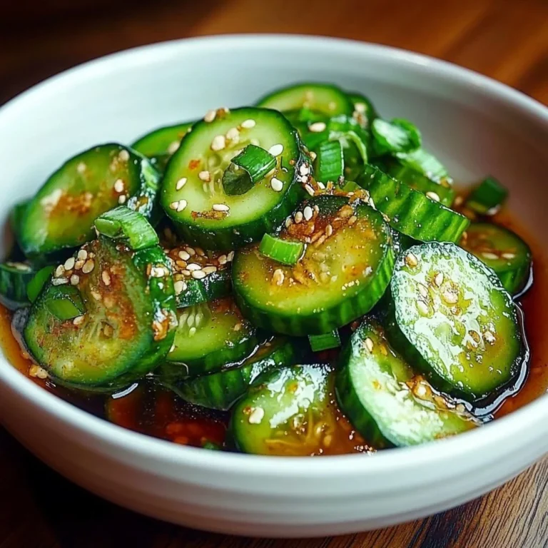 Spicy marinated Mexican-style cucumbers in a bowl with fresh herbs
