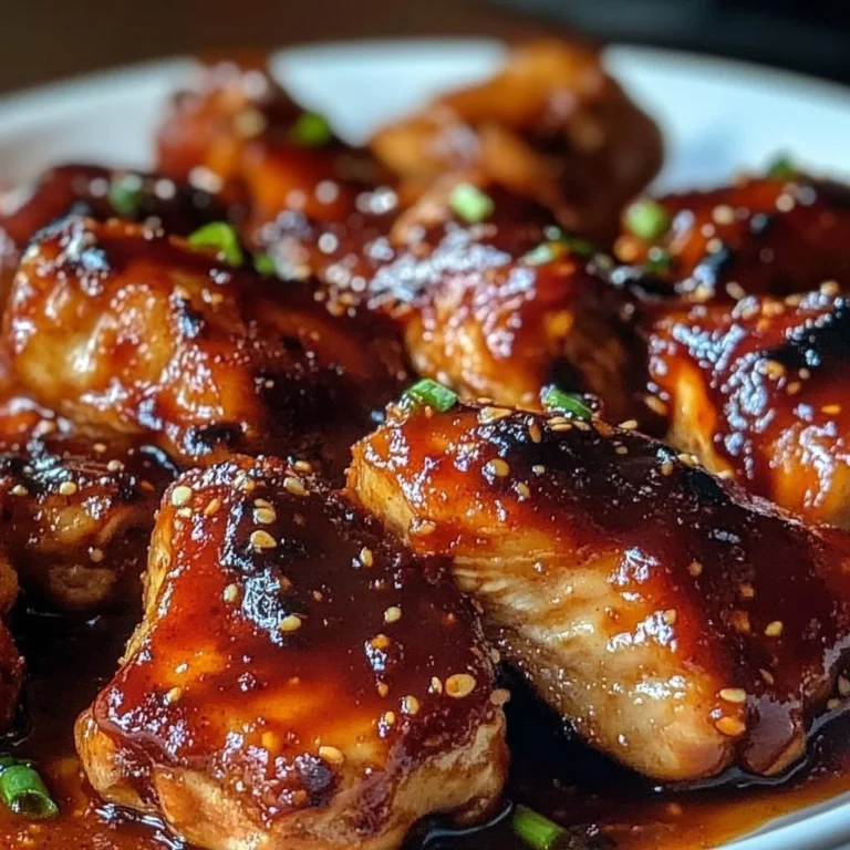 Delicious Sweet Baby Ray’s Crockpot Chicken served on a plate