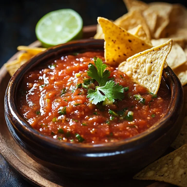 Homemade Salsa Roja recipe featuring fire-roasted tomatoes and spices