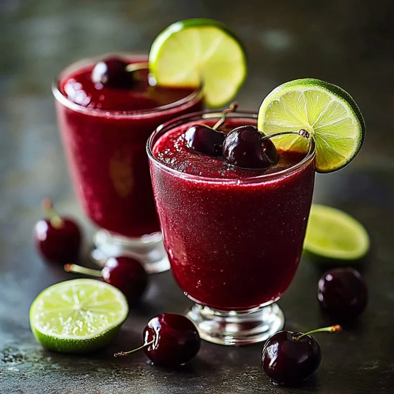 Vibrant Cherry Lime Beet Smoothie in a glass with fresh ingredients