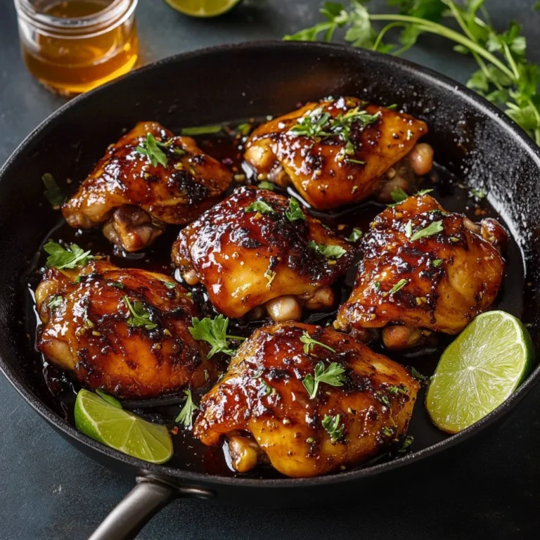 Delicious Chipotle Honey Chicken served on a plate with garnishes