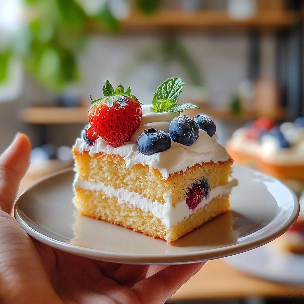 Delightful yogurt cake baked and served on a rustic wooden table