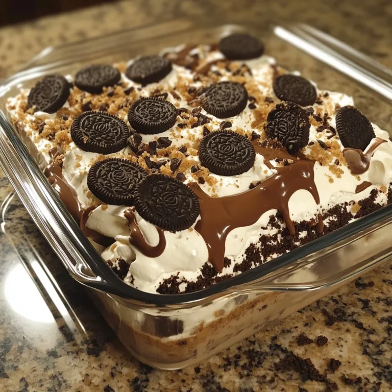 Oreo Nutella Lasagna layers with Oreos, Nutella, and creamy filling
