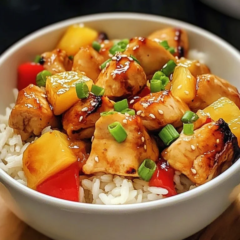 Delicious Pineapple Chicken and Rice dish with vibrant tropical flavors