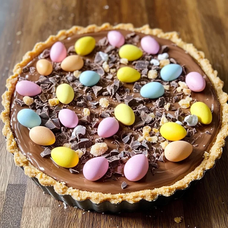 Delicious Salted Caramel Mini Eggs Tart with a rich caramel topping