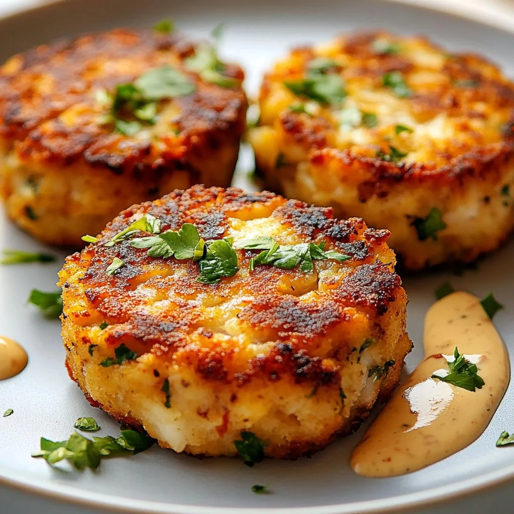 Delicious spicy tuna cakes served with a side of dipping sauce
