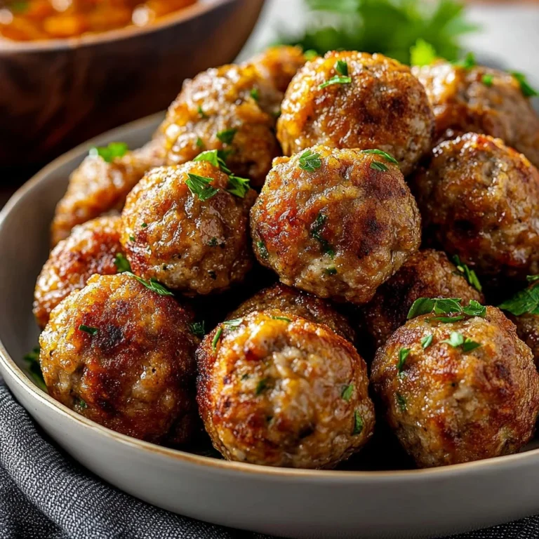 Crispy and cheesy keto meatballs cooked in an air fryer