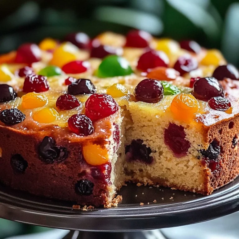 Traditional holiday fruit cake with colorful fruits and nuts