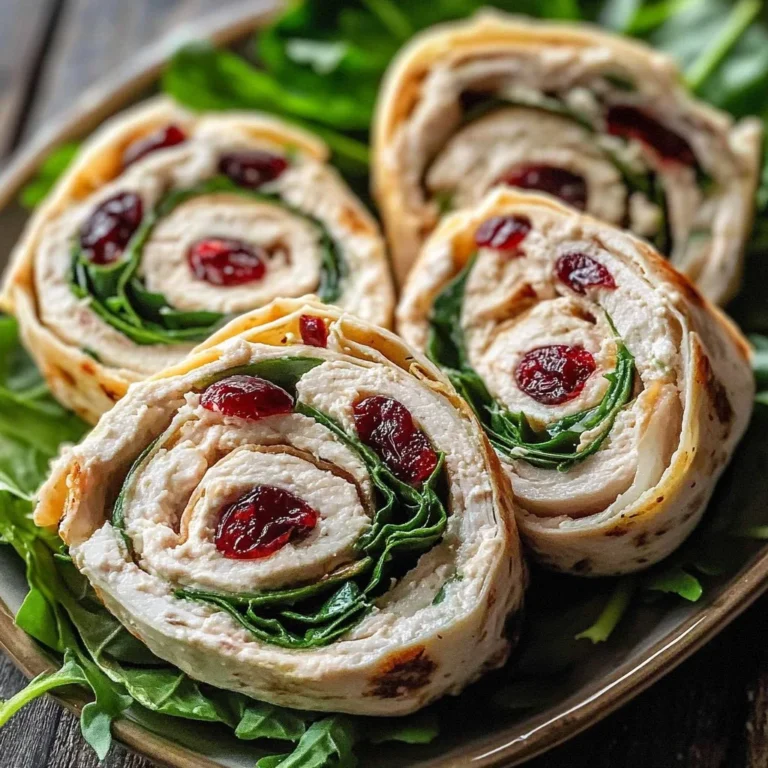Turkey Cranberry Pinwheels served on a platter, garnished with herbs.