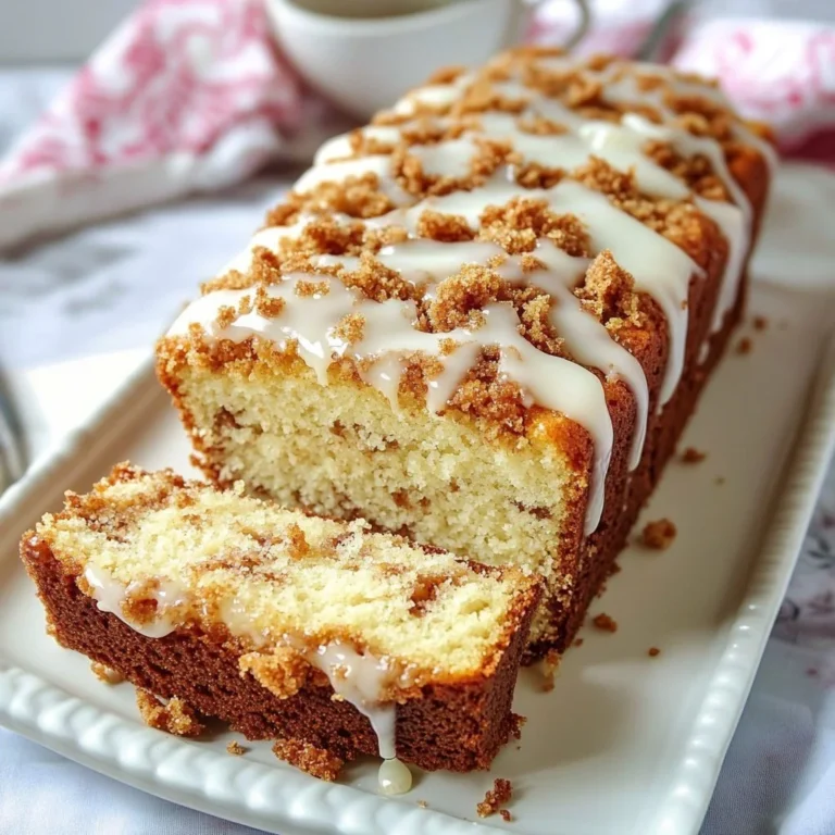 Apple Fritter Bread freshly baked with apples and cinnamon in a loaf