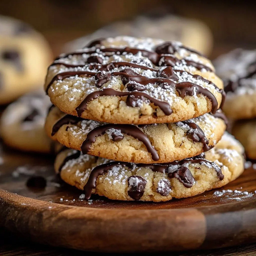 A plate of delicious homemade cannoli cookies with cream filling.