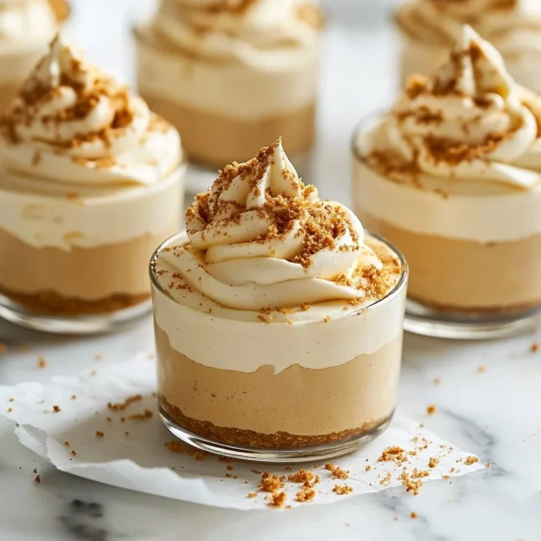 Decadent eggnog mousse cups topped with whipped cream and nutmeg