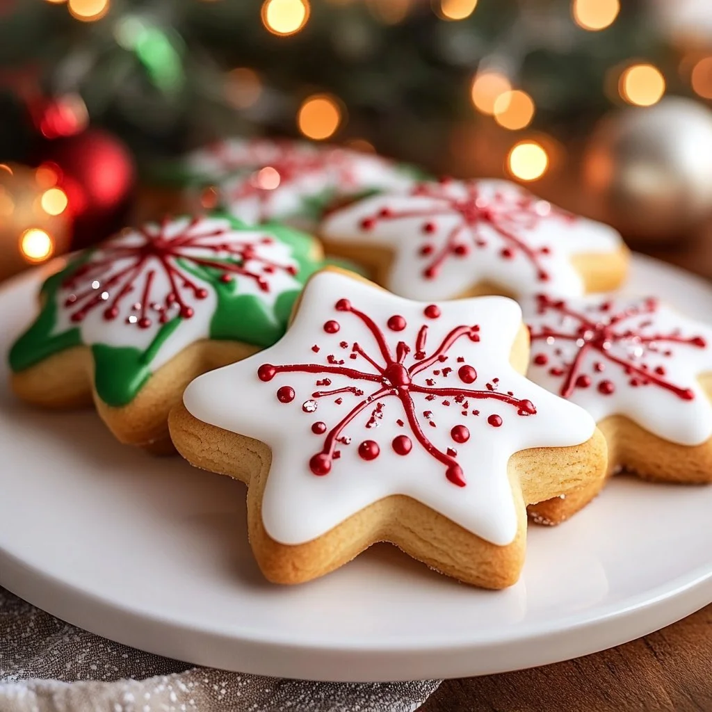 A plate of colorful Italian Christmas cookies decorated for the holidays