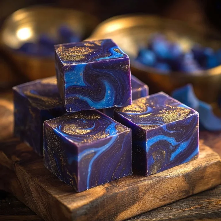 Midnight Galaxy Fudge with swirls of chocolate and colorful toppings