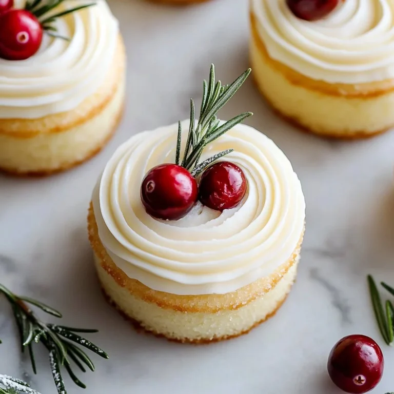 A selection of mini Christmas cakes decorated for the holiday season