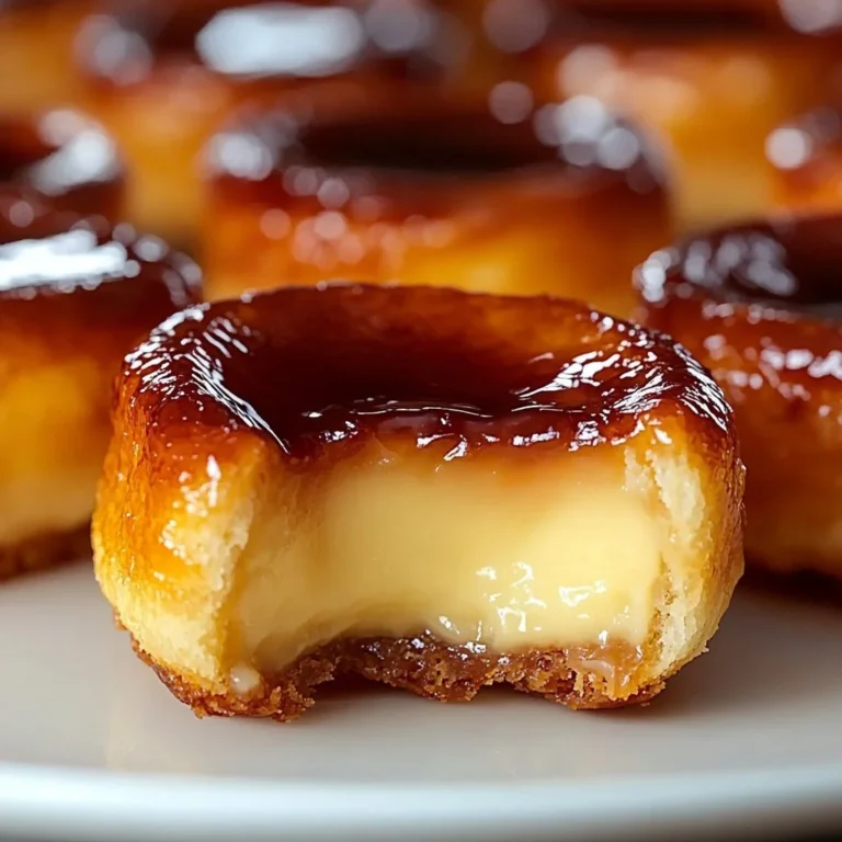 Mini crème brûlée cheesecakes topped with caramelized sugar crust