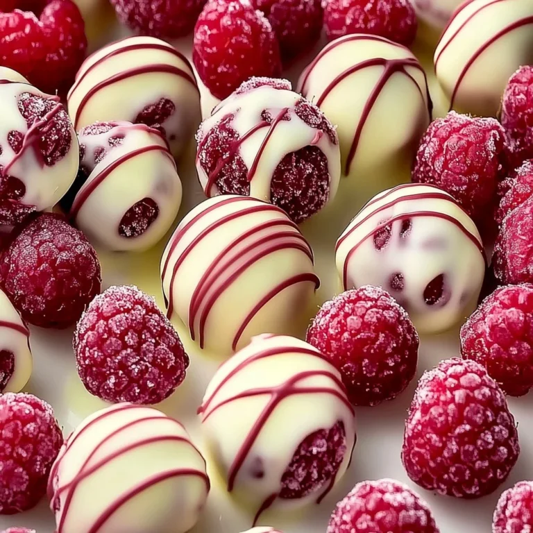 Delicious white chocolate raspberry cheesecake balls on a plate